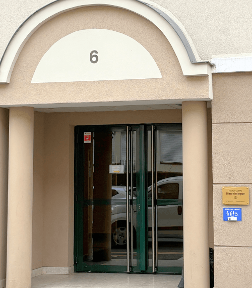 Entrée du cabinet de kinésiologie Essonne Kinesiocosme