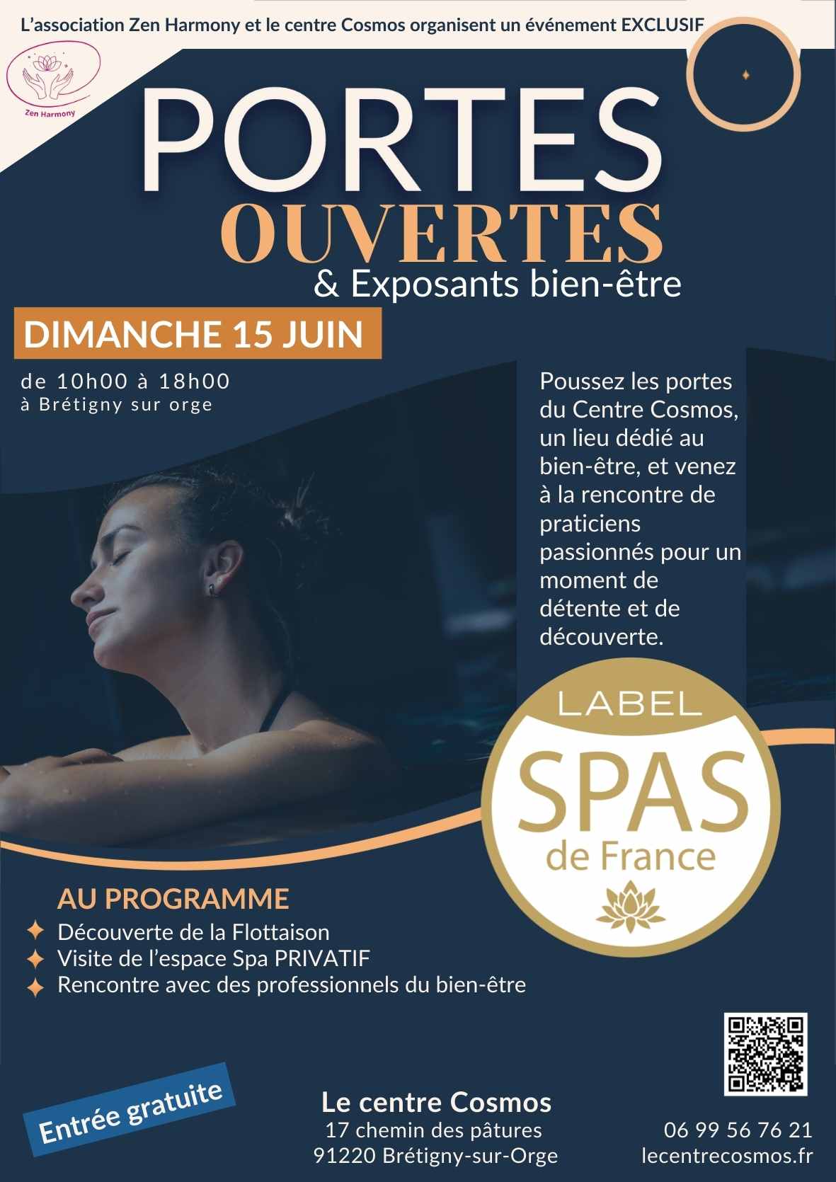 Affiche portes ouvertes centre Cosmos