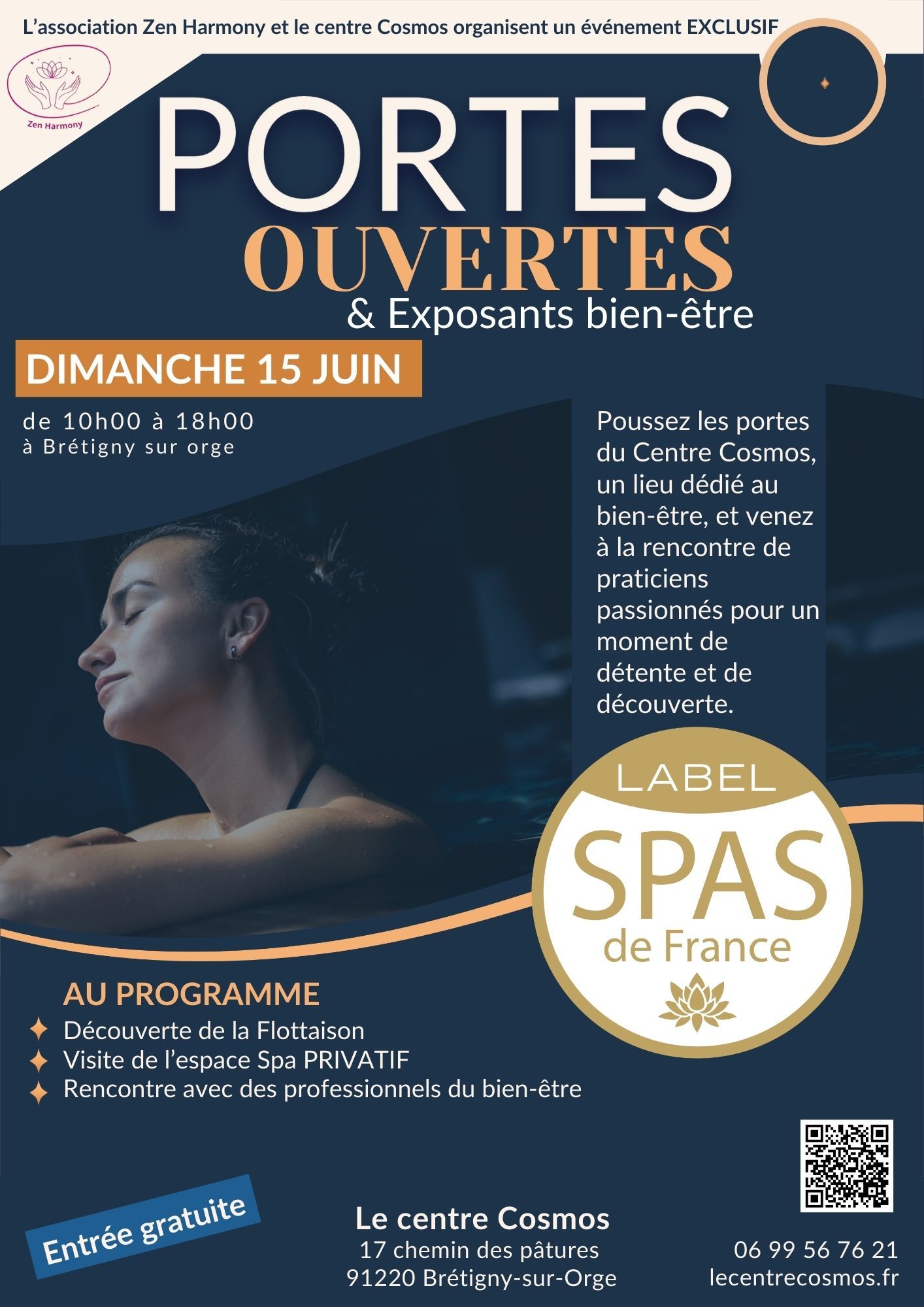 Affiche portes ouvertes centre Cosmos